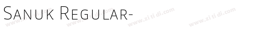 Sanuk Regular字体转换